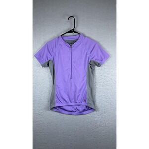 Novara Womens Cycling Jersey Small Purple Gray 1/4 Zip Short Sleeve Bike Top
